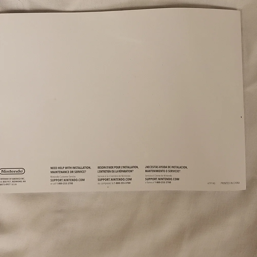 White Nintendo Wii Gaming Guide Manual new